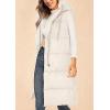 imagePRETTYGARDEN Womens Long Puffer Vest 2024 Winter Trendy Zip Up Sleeveless Coat Down Jacket Quilted Hooded OuterwearBeige