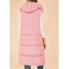 imagePRETTYGARDEN Womens Long Puffer Vest 2024 Winter Trendy Zip Up Sleeveless Coat Down Jacket Quilted Hooded OuterwearPink