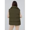 imagePRETTYGARDEN Womens Puffer Jacket Vests Fall Casual Sleeveless Stand Collar Zip Up Coats Warm Winter OuterwearArmy Green