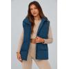 imagePRETTYGARDEN Womens Puffer Jacket Vests Fall Casual Sleeveless Stand Collar Zip Up Coats Warm Winter OuterwearDark Blue