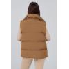 imagePRETTYGARDEN Womens Puffer Jacket Vests Fall Casual Sleeveless Stand Collar Zip Up Coats Warm Winter OuterwearKhaki