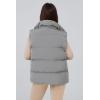 imagePRETTYGARDEN Womens Puffer Jacket Vests Fall Casual Sleeveless Stand Collar Zip Up Coats Warm Winter OuterwearLight Grey