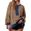 Striped Khaki Dark Blue
