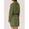 imagePRETTYGARDEN Sweater Dresses for Women 2024 Trendy Long Sleeve Button Down Short Fall DressArmy Green