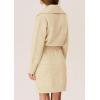 imagePRETTYGARDEN Sweater Dresses for Women 2024 Trendy Long Sleeve Button Down Short Fall DressBeige