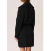 imagePRETTYGARDEN Sweater Dresses for Women 2024 Trendy Long Sleeve Button Down Short Fall DressBlack