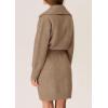 imagePRETTYGARDEN Sweater Dresses for Women 2024 Trendy Long Sleeve Button Down Short Fall DressCamel