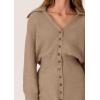 imagePRETTYGARDEN Sweater Dresses for Women 2024 Trendy Long Sleeve Button Down Short Fall DressCamel