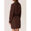 imagePRETTYGARDEN Sweater Dresses for Women 2024 Trendy Long Sleeve Button Down Short Fall DressCoffee