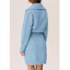 imagePRETTYGARDEN Sweater Dresses for Women 2024 Trendy Long Sleeve Button Down Short Fall DressLight Blue