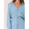 imagePRETTYGARDEN Sweater Dresses for Women 2024 Trendy Long Sleeve Button Down Short Fall DressLight Blue