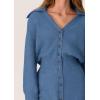 imagePRETTYGARDEN Sweater Dresses for Women 2024 Trendy Long Sleeve Button Down Short Fall DressMist Blue