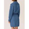 imagePRETTYGARDEN Sweater Dresses for Women 2024 Trendy Long Sleeve Button Down Short Fall DressMist Blue