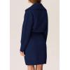 imagePRETTYGARDEN Sweater Dresses for Women 2024 Trendy Long Sleeve Button Down Short Fall DressNavy