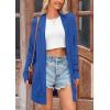 imagePRETTYGARDEN Womens Fall Loose Open Front Cardigan Long Sleeve Cable Knit Sweaters Lightweight Outwear with PocketsLight Blue