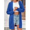 imagePRETTYGARDEN Womens Fall Loose Open Front Cardigan Long Sleeve Cable Knit Sweaters Lightweight Outwear with PocketsLight Blue