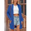 imagePRETTYGARDEN Womens Fall Loose Open Front Cardigan Long Sleeve Cable Knit Sweaters Lightweight Outwear with PocketsLight Blue