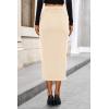 imagePRETTYGARDEN Womens Fall Midi Pencil Skirts Dressy Casual Work Office High Waisted Trendy Winter Corduroy Skirt with SlitBeige