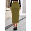 imagePRETTYGARDEN Womens Fall Midi Pencil Skirts Dressy Casual Work Office High Waisted Trendy Winter Corduroy Skirt with SlitGreen