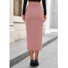 imagePRETTYGARDEN Womens Fall Midi Pencil Skirts Dressy Casual Work Office High Waisted Trendy Winter Corduroy Skirt with SlitPink
