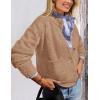 imagePRETTYGARDEN Womens Knit Cardigan Sweaters Casual Long Sleeve Open Front Button Up Ribbed Fall Sweater JacketsCamel