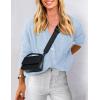 imagePRETTYGARDEN Womens Knit Cardigan Sweaters Casual Long Sleeve Open Front Button Up Ribbed Fall Sweater JacketsLight Blue