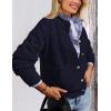 imagePRETTYGARDEN Womens Knit Cardigan Sweaters Casual Long Sleeve Open Front Button Up Ribbed Fall Sweater JacketsNavy