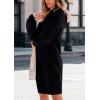 imagePRETTYGARDEN Womens Sweater Dress Fall Winter Casual Long Sleeve Pullover Chunky Knit Loose Oversized Hoodie Tunic SweatersBlack