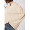 imagePRETTYGARDEN Womens Sweaters Fall 2024 Long Sleeve Ribbed Knit Pullover Loose Mock Neck Lightweight Casual Sweater TopsBeige