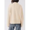 imagePRETTYGARDEN Womens Sweaters Fall 2024 Long Sleeve Ribbed Knit Pullover Loose Mock Neck Lightweight Casual Sweater TopsBeige