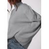 imagePRETTYGARDEN Womens Sweaters Fall 2024 Long Sleeve Ribbed Knit Pullover Loose Mock Neck Lightweight Casual Sweater TopsGrey