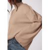 imagePRETTYGARDEN Womens Sweaters Fall 2024 Long Sleeve Ribbed Knit Pullover Loose Mock Neck Lightweight Casual Sweater TopsKhaki