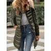 imagePRETTYGARDEN Womens Long Winter Puffer Coats Hooded Zip Up Thickened Parka Down Jackets Trendy Fashion Warm OuterwearArmy Green