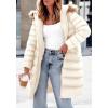 imagePRETTYGARDEN Womens Long Winter Puffer Coats Hooded Zip Up Thickened Parka Down Jackets Trendy Fashion Warm OuterwearBeige White