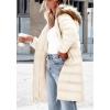 imagePRETTYGARDEN Womens Long Winter Puffer Coats Hooded Zip Up Thickened Parka Down Jackets Trendy Fashion Warm OuterwearBeige White