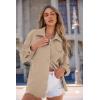 imagePRETTYGARDEN Womens Oversized Shacket Jackets Fall Fashion Clothes 2024 Casual Long Sleeve Loose Collared Blouse ShirtsApricot