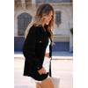imagePRETTYGARDEN Womens Oversized Shacket Jackets Fall Fashion Clothes 2024 Casual Long Sleeve Loose Collared Blouse ShirtsBlack