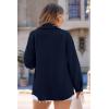 imagePRETTYGARDEN Womens Oversized Shacket Jackets Fall Fashion Clothes 2024 Casual Long Sleeve Loose Collared Blouse ShirtsDark Blue
