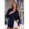 imagePRETTYGARDEN Womens Oversized Shacket Jackets Fall Fashion Clothes 2024 Casual Long Sleeve Loose Collared Blouse ShirtsDark Blue