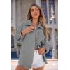 imagePRETTYGARDEN Womens Oversized Shacket Jackets Fall Fashion Clothes 2024 Casual Long Sleeve Loose Collared Blouse ShirtsGrey