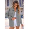 imagePRETTYGARDEN Womens Oversized Shacket Jackets Fall Fashion Clothes 2024 Casual Long Sleeve Loose Collared Blouse ShirtsGrey