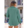imagePRETTYGARDEN Womens Oversized Shacket Jackets Fall Fashion Clothes 2024 Casual Long Sleeve Loose Collared Blouse ShirtsGrey Green