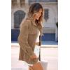 imagePRETTYGARDEN Womens Oversized Shacket Jackets Fall Fashion Clothes 2024 Casual Long Sleeve Loose Collared Blouse ShirtsKhaki