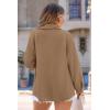 imagePRETTYGARDEN Womens Oversized Shacket Jackets Fall Fashion Clothes 2024 Casual Long Sleeve Loose Collared Blouse ShirtsKhaki