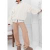imagePRETTYGARDEN Womens Sweaters Fall 2024 Cable Knit Long Sleeve Crewneck Oversized Sweater Chunky Pullover Loose OutfitsBeige White