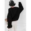 imagePRETTYGARDEN Womens Sweaters Fall 2024 Cable Knit Long Sleeve Crewneck Oversized Sweater Chunky Pullover Loose OutfitsBlack