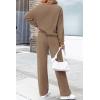 imagePRETTYGARDEN Womens 2 Piece Outfits 2024 Winter Fashion Tracksuits Long Sleeve Pullover Tops Straight Leg Pants Lounge SetsKhaki