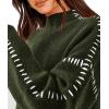 imagePRETTYGARDEN Womens Chunky Knit Winter Sweaters Casual Long Sleeve Mock Neck Oversized Loose Pullover Sweater TopsArmy Green