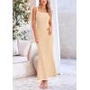 imagePRETTYGARDEN Womens Maxi Dress 2025 Summer Casual Spaghetti Strap Bodycon Long Holiday Beach DressesApricot