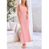imagePRETTYGARDEN Womens Maxi Dress 2025 Summer Casual Spaghetti Strap Bodycon Long Holiday Beach DressesLight Pink